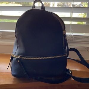 Black back pack purse